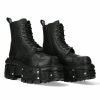 Ankle Boot Black Imperfect With Laces M-Tank083-C1 | New Rock Clearance