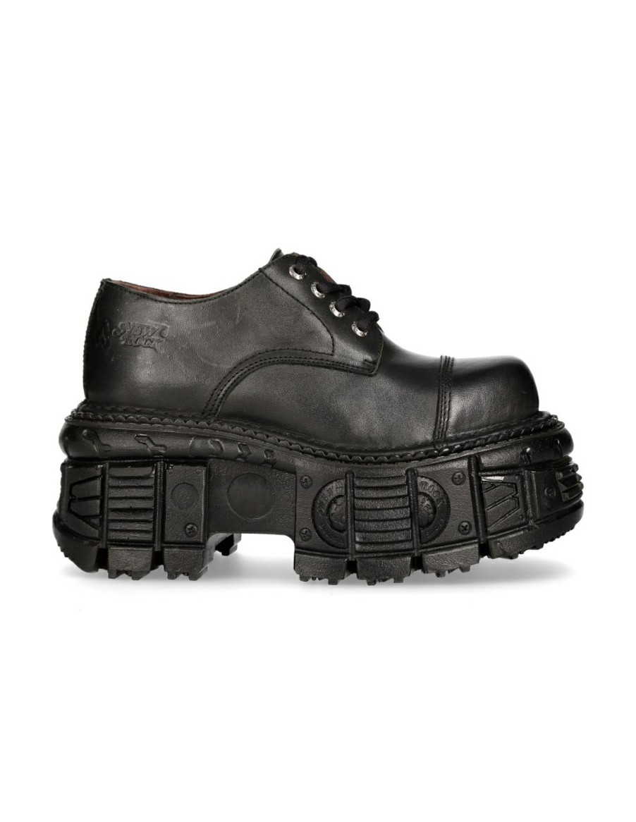 Shoe Black Imperfect With Laces M-Tankmili003-S1 | New Rock Wholesale