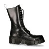 Boot Black Tower With Laces M-Wall127N-C1 | New Rock Clearance