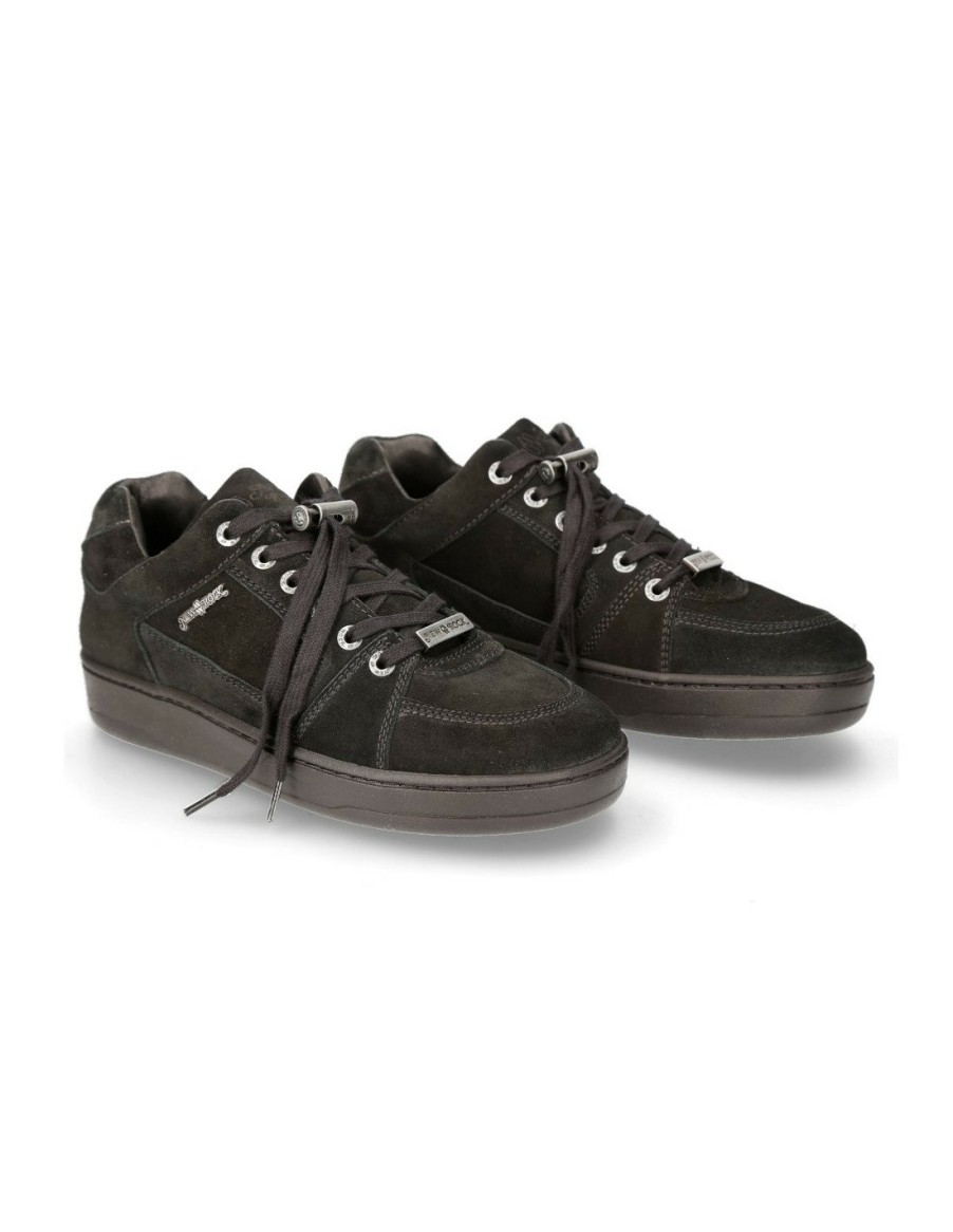 Shoe Black Skate With Laces M-Skate001-S1 | New Rock Clearance