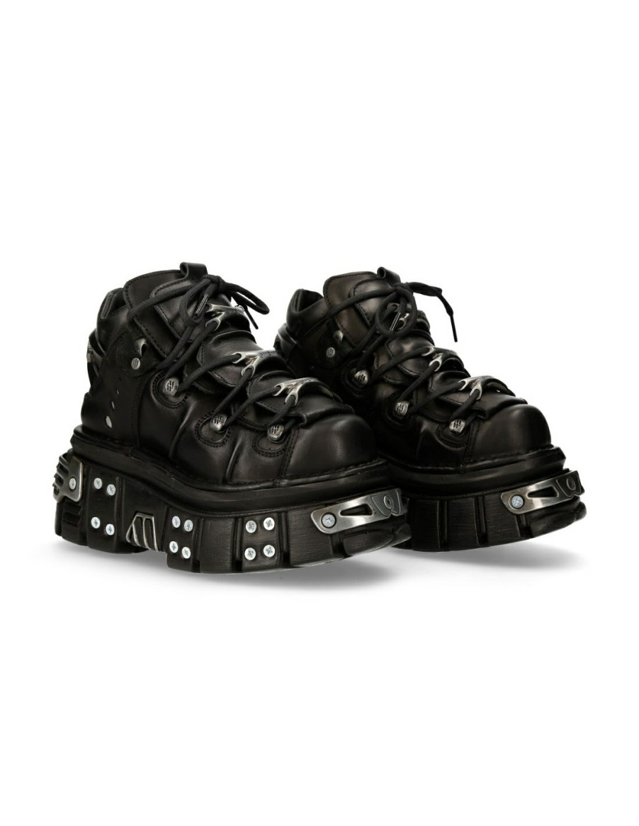 Ankle Boot Black Tower With Laces M-106-S70 | New Rock Best