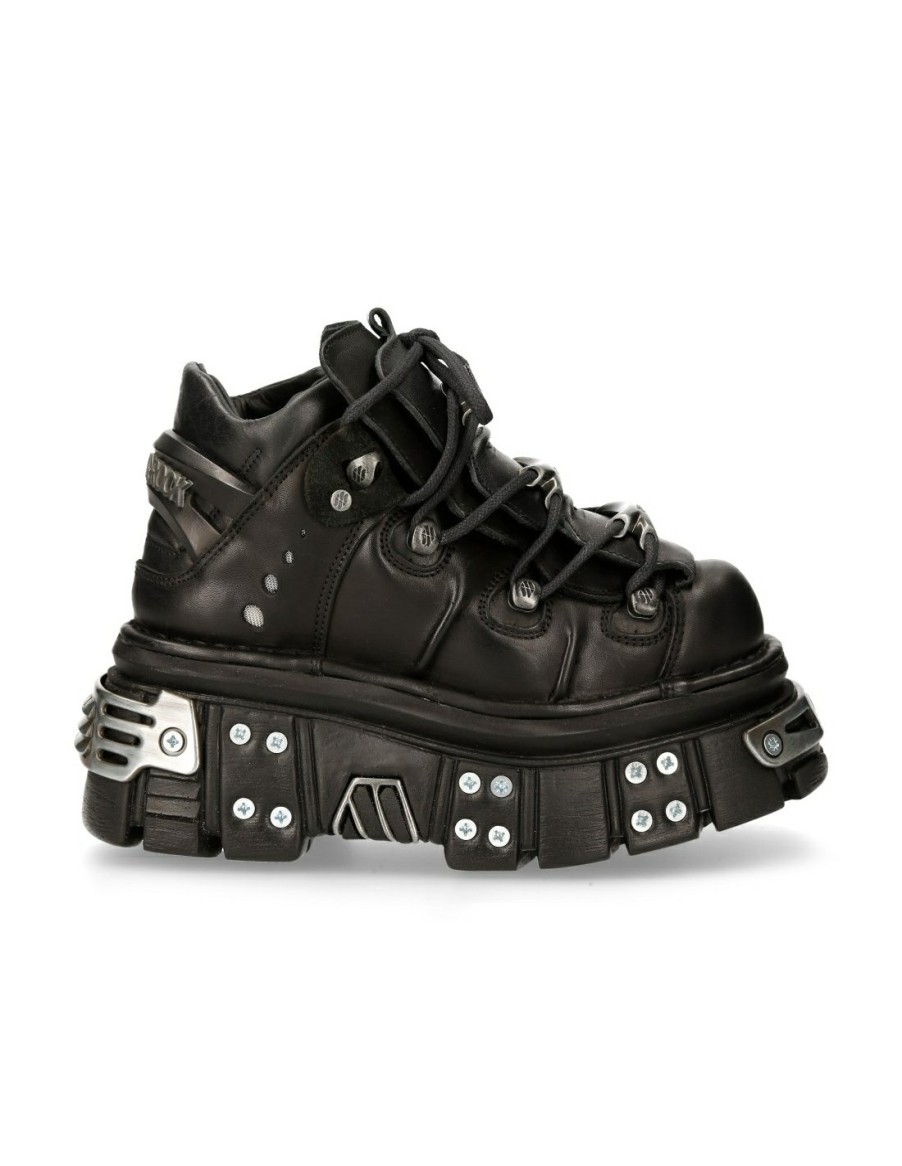 Ankle Boot Black Tower With Laces M-106-S70 | New Rock Best