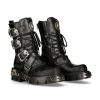 Boot Black Reactor With Buckles And Laces M-391-S1 | New Rock Best