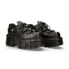 Shoe Black Imperfect With Laces M-233-C4 | New Rock New