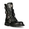 Boot Black Planing With Laces M-1473-S1 | New Rock New