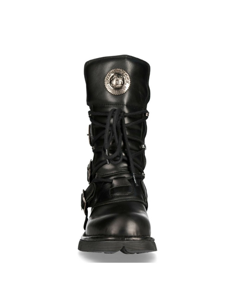 Boot Black Planing With Laces M-1473-S1 | New Rock New