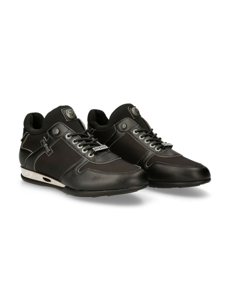 Sneaker Black Hybrid With Laces M-Chrono002-V22 | New Rock New