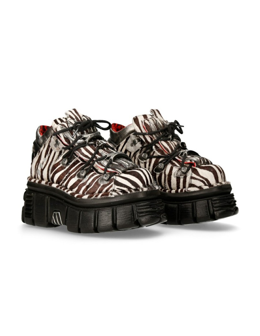 Ankle Boot Animal Print Tower With Laces M-Met011-C9 | New Rock Best