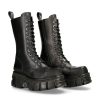 Boot Black Tower With Laces M-Mili211-C14 | New Rock Clearance