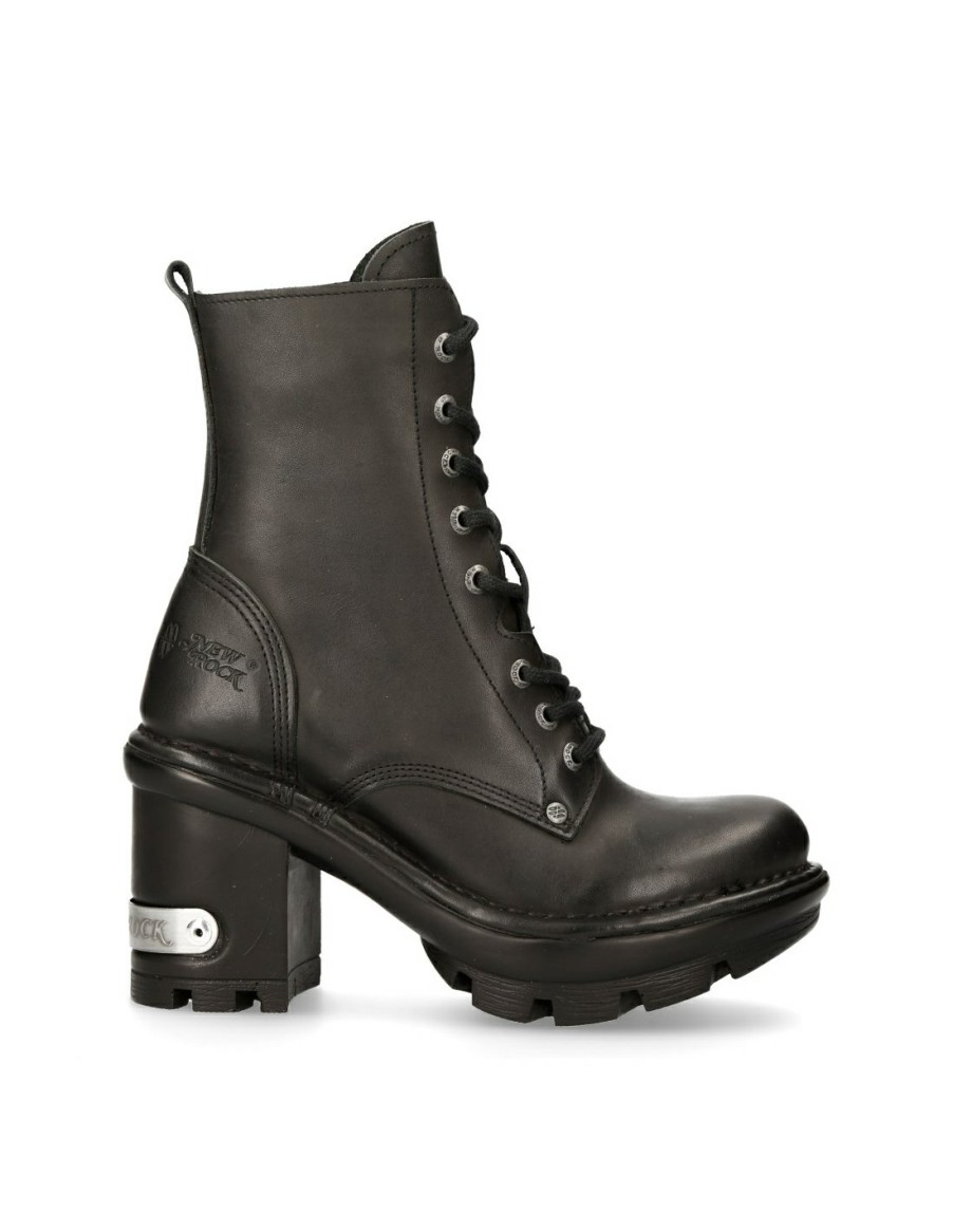 Ankle Boot Black Neotyre With Laces M-Neotyre07X-S1 | New Rock Clearance