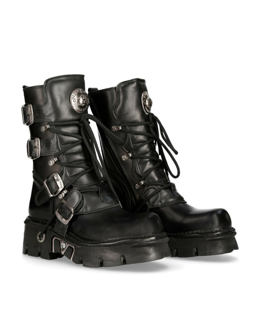 Boot Black Reactor With Laces M-373-S29 | New Rock New