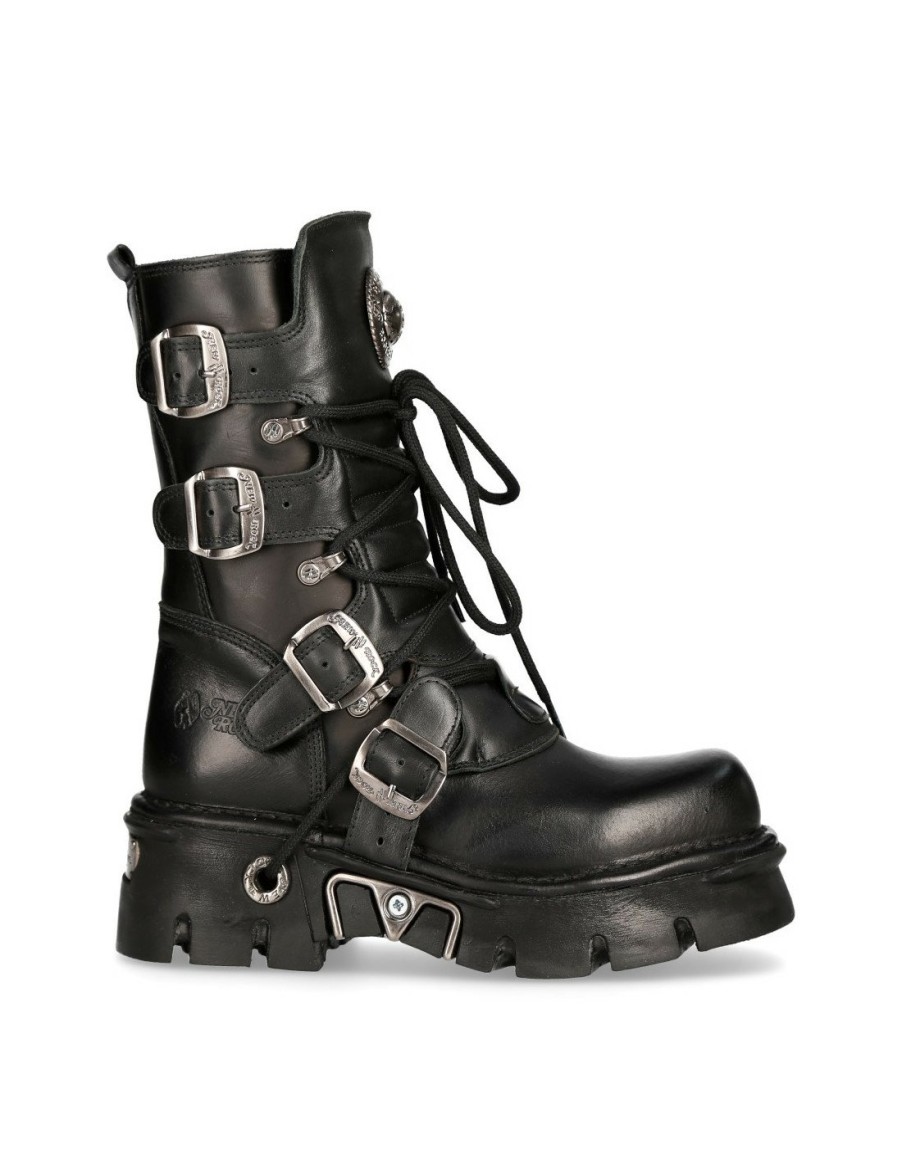 Boot Black Reactor With Laces M-373-S29 | New Rock New