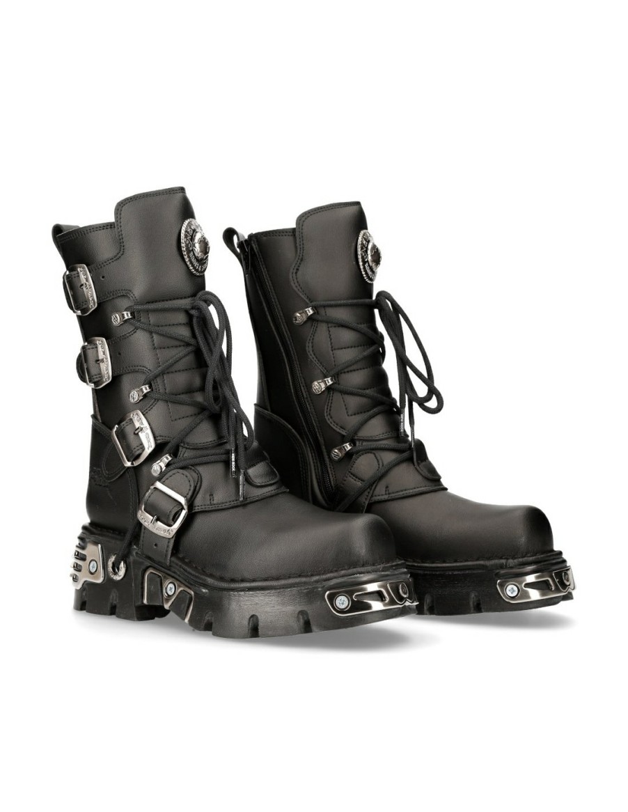 Boot Black Reactor With Laces M-373-S7 | New Rock Clearance