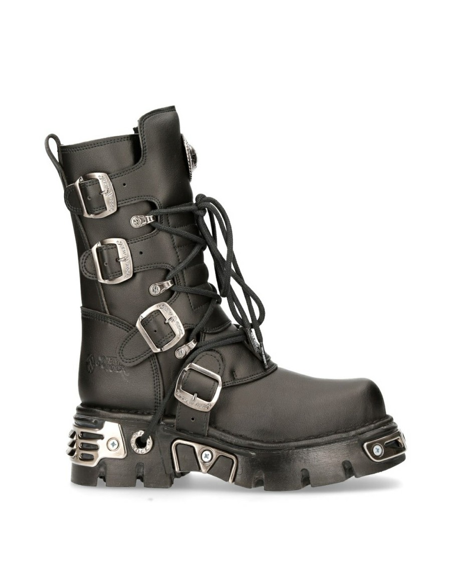 Boot Black Reactor With Laces M-373-S7 | New Rock Clearance