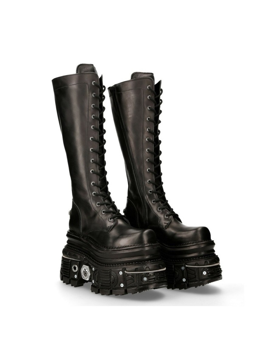 High Boot Black Imperfect With Laces M-235-C11 | New Rock New