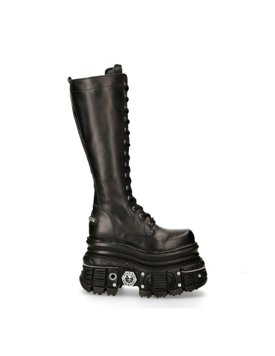 High Boot Black Imperfect With Laces M-235-C11 | New Rock New