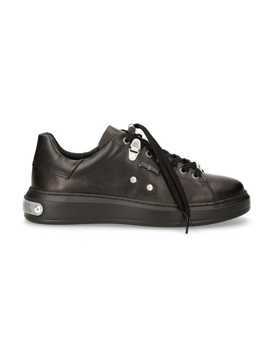 Shoe Black B-Light With Laces M-Pisa101-S51 | New Rock Clearance