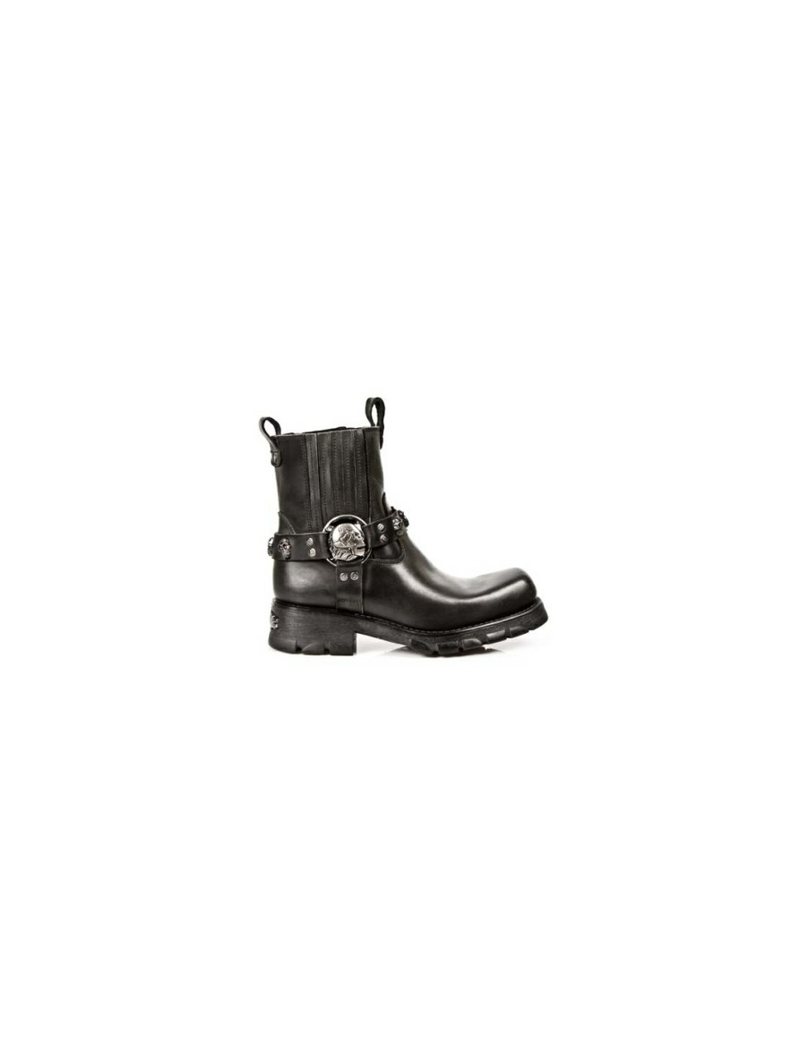 Ankle Boot Black Motorcycle M-7621-S1 | New Rock New