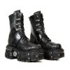 Boot Black Imperfect M-Tank009-C1 | New Rock Hot