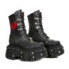 Boot Black Imperfect M-Tank009-C5 | New Rock Hot