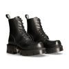 Boot Black Reactor With Laces M-Mili084N-S3 | New Rock New