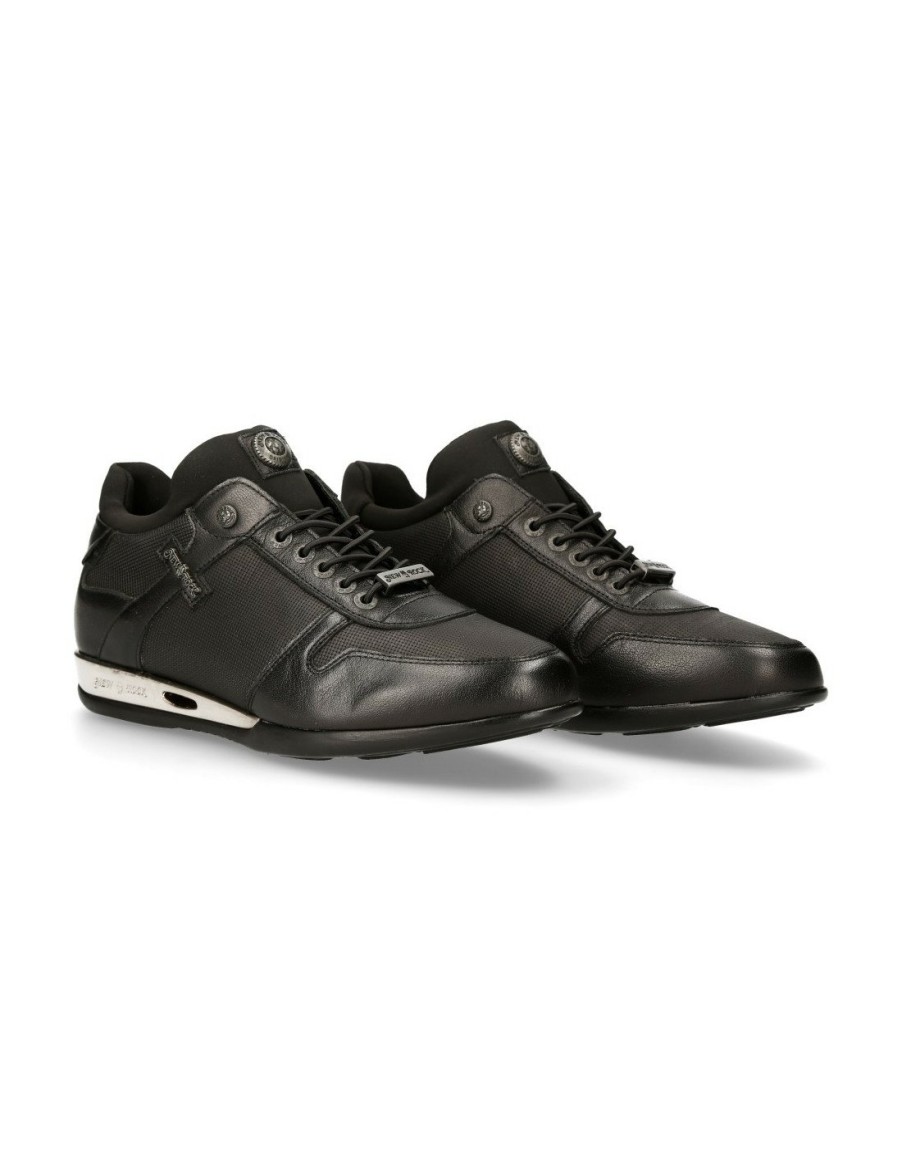 Shoe Black Hybrid With Laces M-Chrono002-C22 | New Rock Best