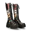 M-Wall210-S1 High Boot Tank With Laces | New Rock Hot