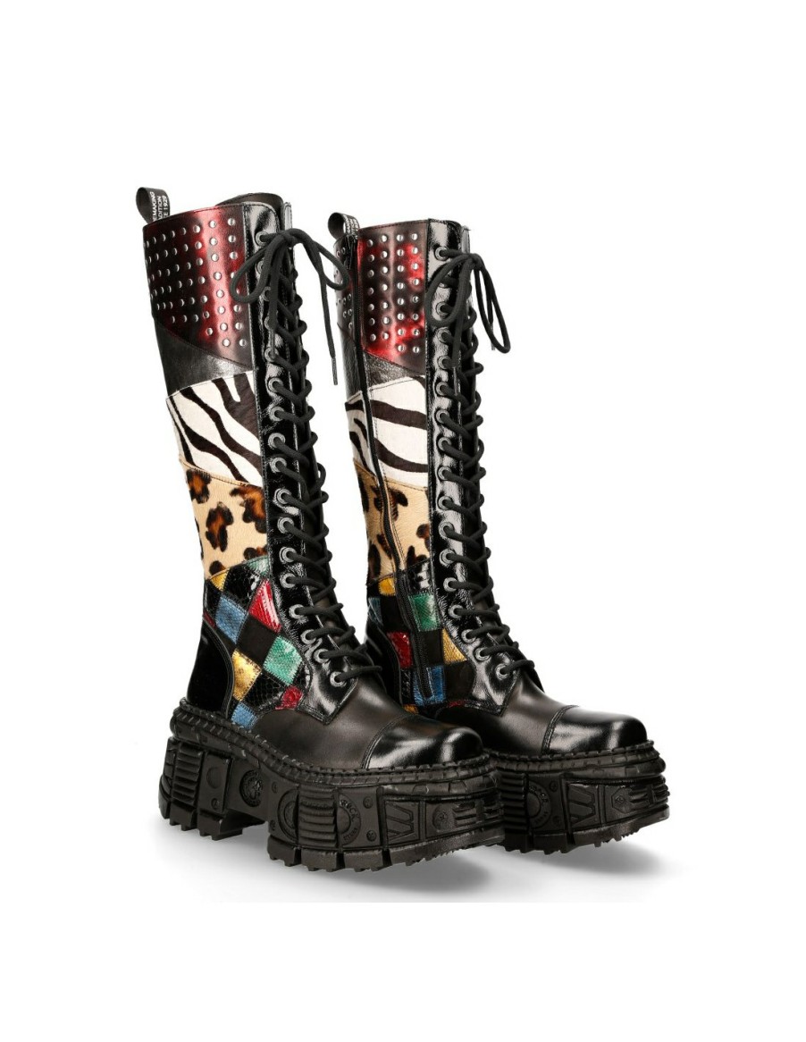 M-Wall210-S1 High Boot Tank With Laces | New Rock Hot