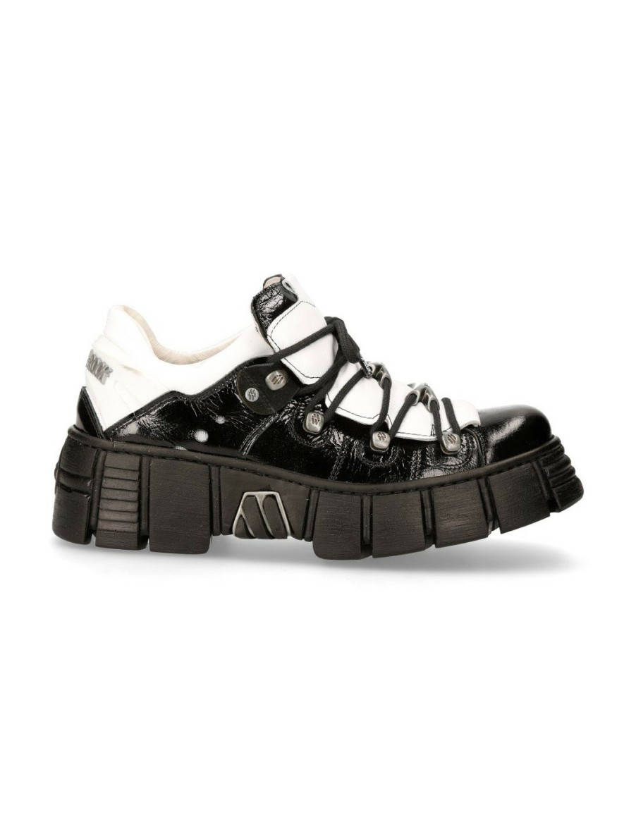 Shoe Black Tower With Laces M-Wall120N-S2 | New Rock New