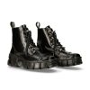 Ankle Boot Black Tower With Laces M-Wall005N-C6 | New Rock Clearance